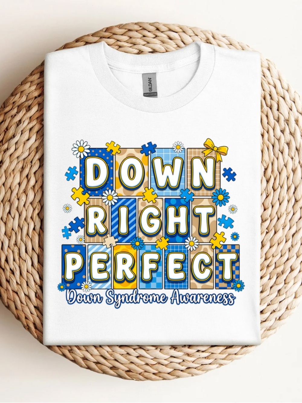 Down Right Perfect Down Syndrome Awareness T-Shirt